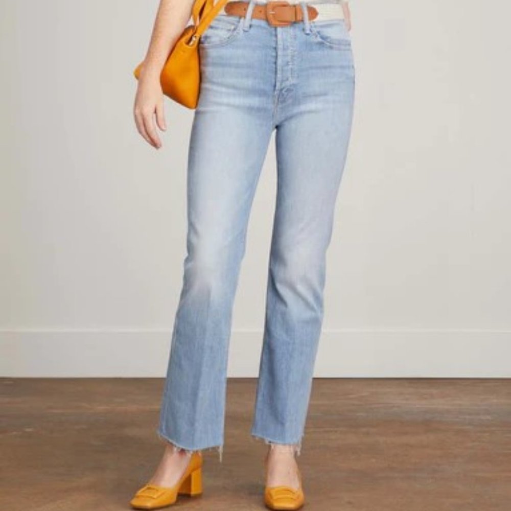 MOTHER- The Tripper Ankle Fray Jeans in Island Time